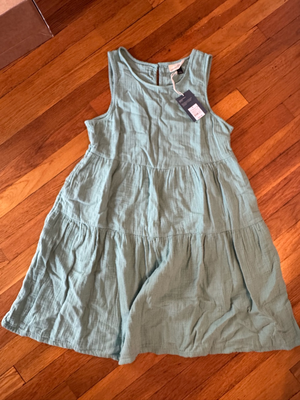 Universal Thread Teal Sleeveless Tiered Midi Dress